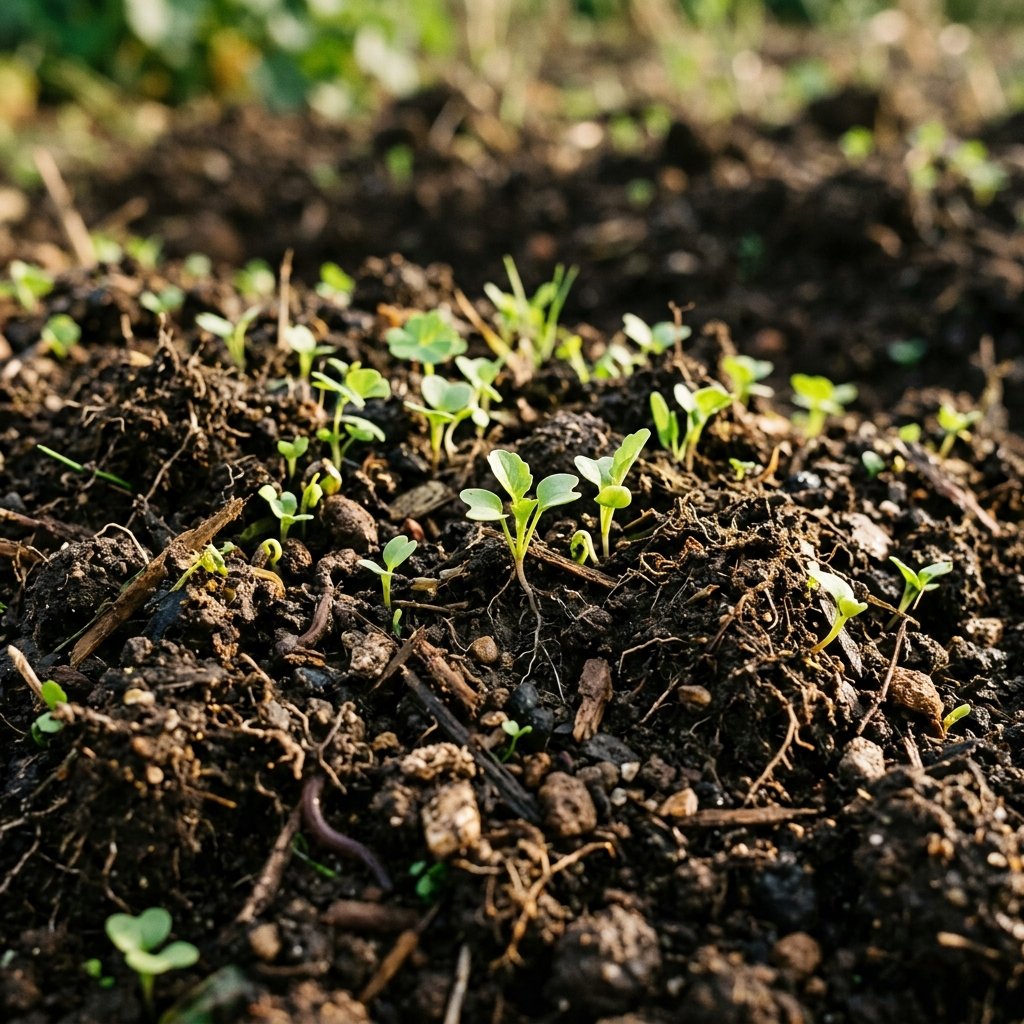 Suelo regenerado con microorganismos eficaces